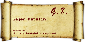 Gajer Katalin névjegykártya