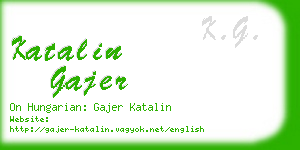 katalin gajer business card